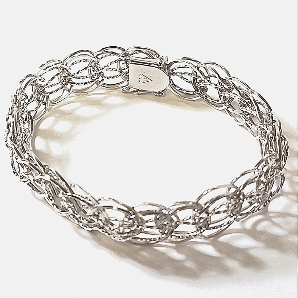 Hallmarked Sterling Silver Vintage Starter Charm Bracelet